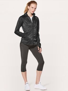 Lululemon Goal Crusher Black Running Rain Jacket